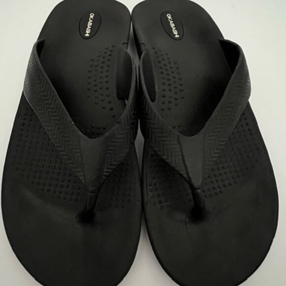 OKABASHI Mens Flip Flops, Black, Size XL - Picture 6 of 7